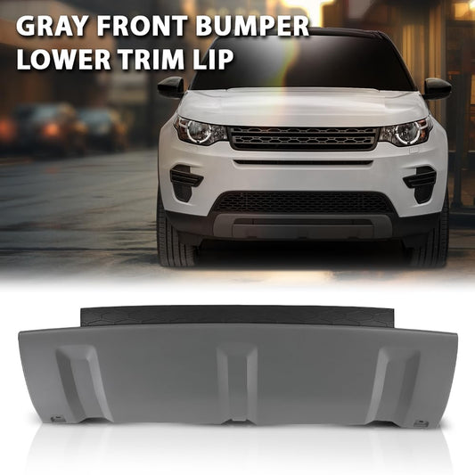 G-PLUS Front Bumper Lower Trim Lip Compatible with Discovery Sport L550 2.0L 2015-2019 (w/o Dynamic Package) Gray