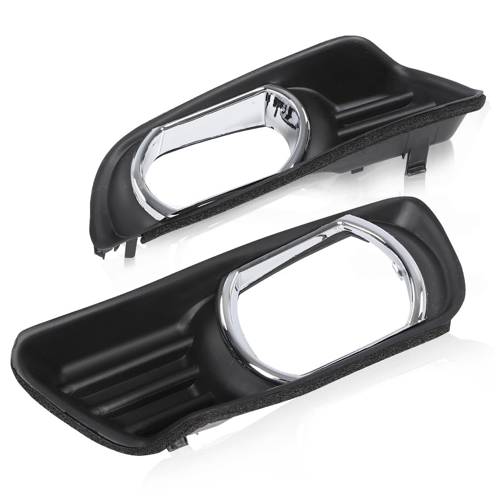 G-PLUS Black Front Bumper Fog Lights Covers Trim 2Pcs Compatible with Toyota Camry XLE 2007 2008 2009 5212706040, 5212806040, TO2598101, TO2599101 Fog Lamp Accessories Black
