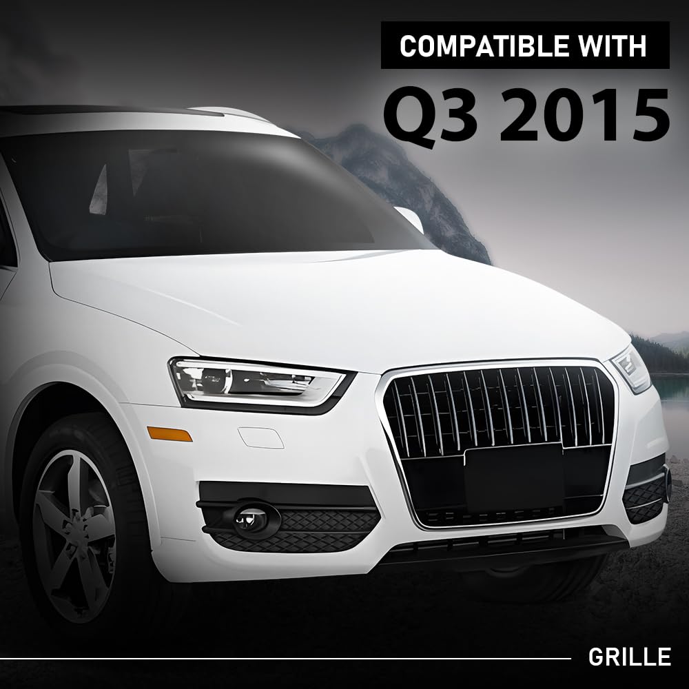 G-PLUS Right Fog Light Cover Bezel, Compatible with Audi Q3 2013-2015, Bumper Grille, Passenger Side, AU1039149, 8U0807682ASP9