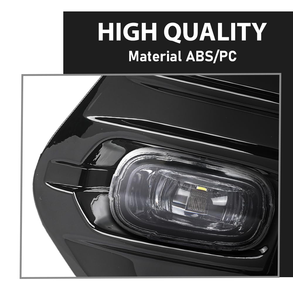G-PLUS Fog Lights Lamps LED DRL W/Bezels Switch Harness kits Compatible with Nissan Kicks 2021-2023 26150-00Q0B