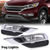 G-PLUS Front Bumper Driving Fog Light Lamps Compatible with Honda CRV 2015-2016 w/Switch Bulbs Bezel Neblineros Para Autos Delantero Faros Antiniebla(Clear Lens)