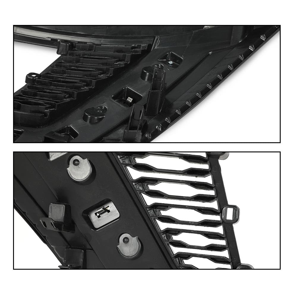 G-PLUS Front Upper Bumper Grille Assembly Chrome Trim Compatible with Nissan Rogue 2017 2018 2019 NI1200282, 623106FL0B