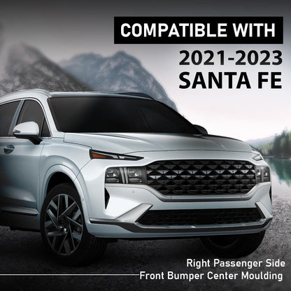 G-PLUS Front Bumper Center Molding Trim Right Passenger Side Compatible with Hyundai Santa Fe 2021-2023 86596S1600 86596-S1600