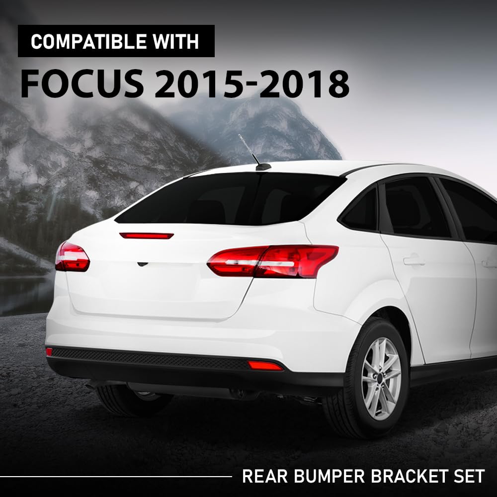 G-PLUS Rear Bumper Bracket Set, Compatible with Ford Focus RS 2016-2018/Focus SEL 2017-2018/ (submodel: ELECTRIC, SE, ST, Titanium) 2015-2018, LH & RH 2PCS, F1EZ17D948E, F1EZ17D948F