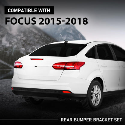G-PLUS Rear Bumper Bracket Set, Compatible with Ford Focus RS 2016-2018/Focus SEL 2017-2018/ (submodel: ELECTRIC, SE, ST, Titanium) 2015-2018, LH & RH 2PCS, F1EZ17D948E, F1EZ17D948F