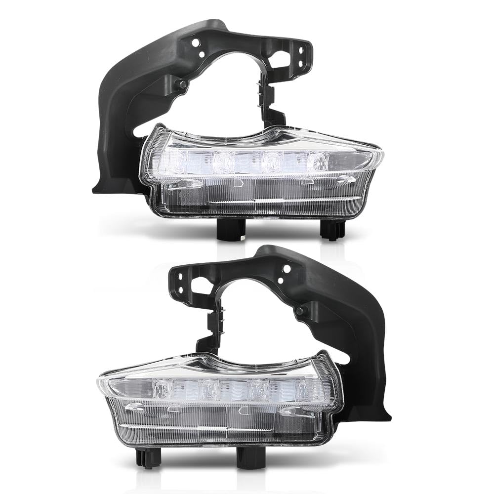 G-PLUS Pair LED DRL Daytime Running Light Driving Fog Lamp, Compatible with Toyota Highlander 2014-2016, Left Driver & Right Passenger Side 2PCS