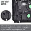G-PLUS Headlights Assembly Fit 1999-2004 Ford F250 F350 F450 F550 Super Duty/2000-2004 Ford Excursion Headlamps,Clear lens Chrome Housing Clear Reflector FO2503147 FO2503183 Driver & Passenger Side