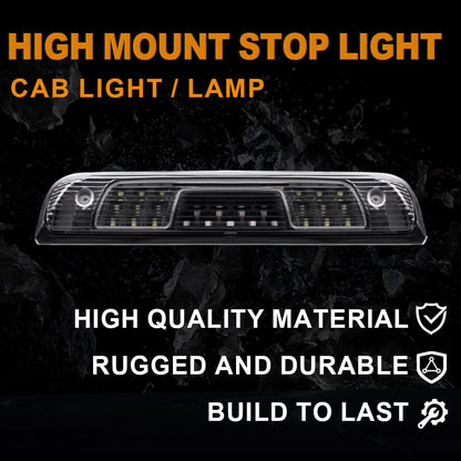 G-PLUS LED 3rd Third Brake Light Compatible with Chevy Silverado GMC Sierra 1500 2500 HD 3500 HD 2014-2018 High Mount Brake Light(Black Housing Clear Lens) 23509162, 20979071