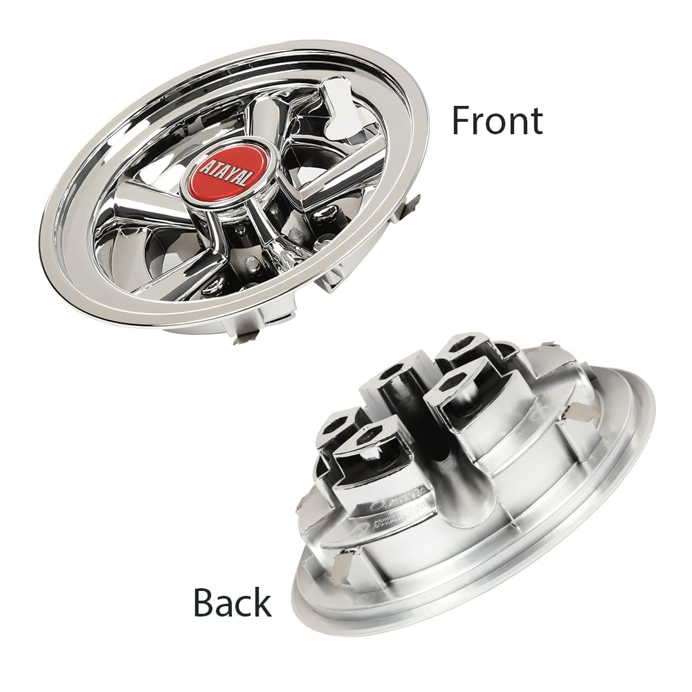 G-PLUS Golf Cart Wheel Covers Hub Caps 8" Chrome Compatible with EZGO, Club Car & Yamaha