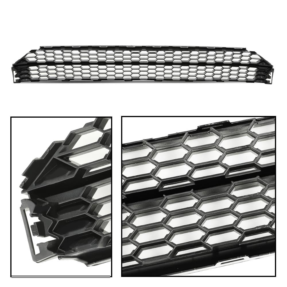 G-PLUS Front Bumper Radiator Lower Grille and Grill Fog Light Cover Compatible with Volkswagen Passat 2012-2015 561853665E 561853666C 561853677