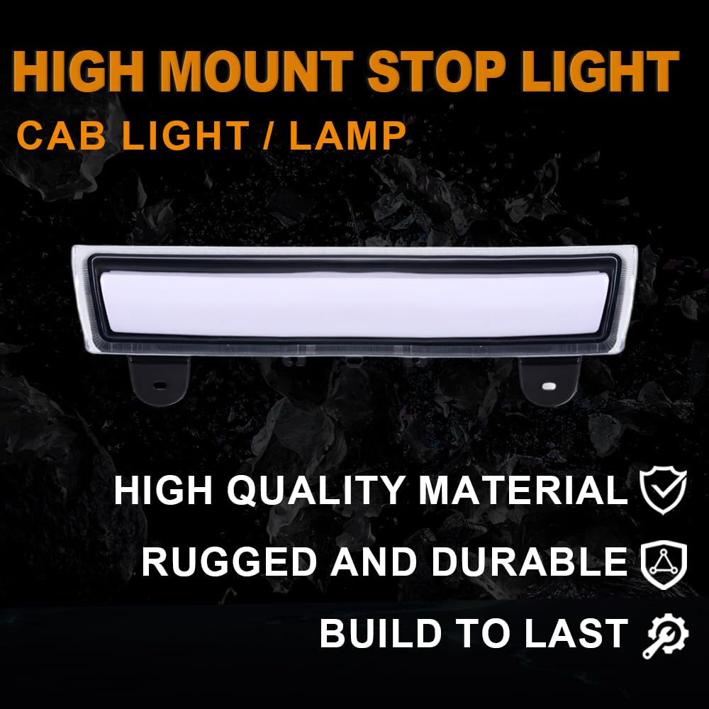 G-PLUS LED Third Brake Cargo Light Compatible With 2000-06 Chevy Suburban Tahoe GMC Yukon(ONLY For Liftgate Rear Doors),3RD Stop Tail Lamps (LED Strip Chrome Housing Clear Lens)