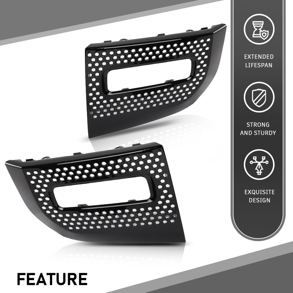 G-PLUS Front Fog Light Lamp Cover Left and Right Pair Compatible with Land Rover Defender 90 110 130 2020-2023