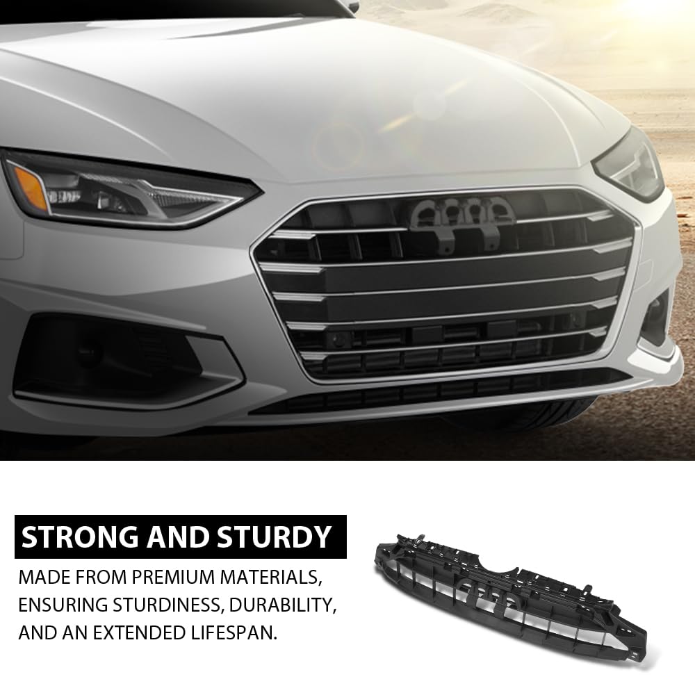 G-PLUS Front Bumper Grille Grill, Compatible with Audi A4 S4 2020-2024, Fit For Models W/S-Line Package, 8W0807233D, AU1207106