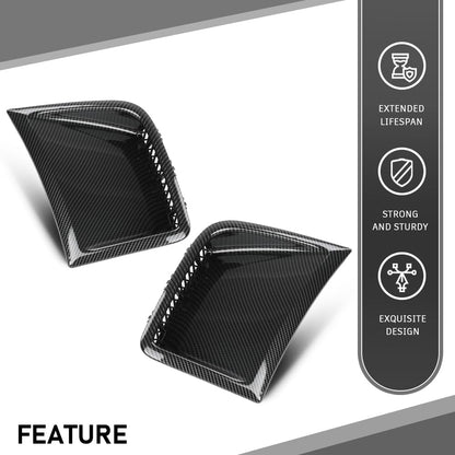 G-PLUS Pair Front Bumper Side Air Vents Corner Cover Compatible with Subaru WRX STi 2008-2014 Carbon Fiber Plastic 2PCS