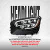 G-PLUS LED Headlight Front Lamp Left Compatible with Benz GLC Class X253/C253 2020 2021 2022 LED Model, Fit Headlight Without Adaptive Only 2539069103, MB2502262, A2539066703, A2539067301 Black