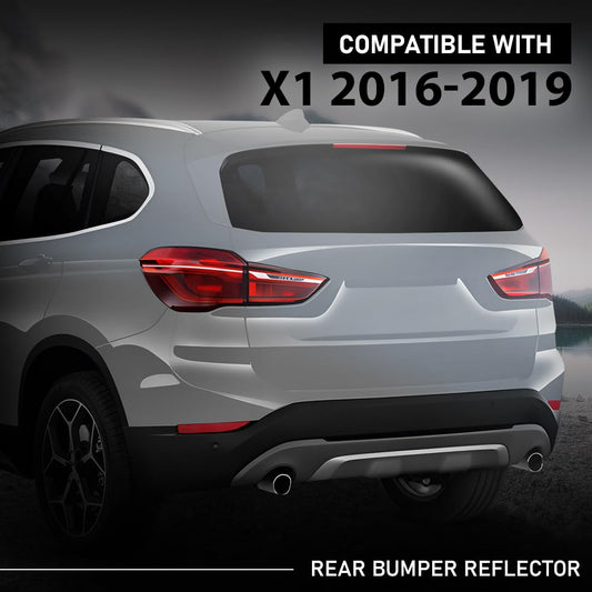 G-PLUS Rear Left Bumper Reflector, Compatible with BMW X1 sDrive28i, xDrive28i 2.0L L4 - Gas 2017-2019/ X1 xDrive28i 2.0L L4 - Gas 2016, Driver Side, 61617355547