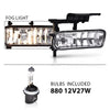 G-PLUS Fog Lights Lamp Left Right Compatible With Chevy Silverado 1500 1999 2000 2001 2002/2500/Fit Chevy Silverado 3500 2001-2002/Fit Tahoe Suburban 2000-2006 Clear Lens