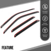 G-PLUS in-Channel Auto Vent Window Visor 4pcs Compatible with Ford F250 F350 F450 F550 Super Duty Supercrew 1999-2016, Not Fit Supercab Or Extended Cab in-Channel Rain Guards Smoke