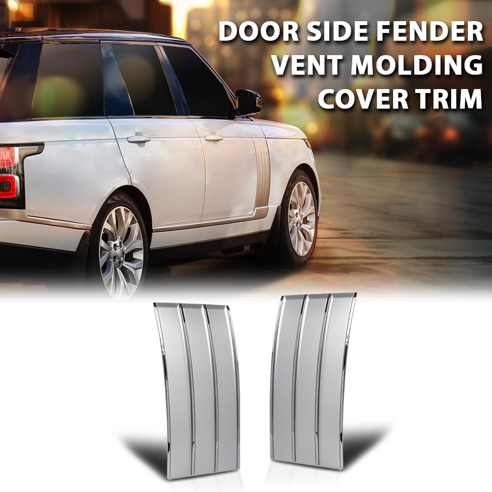 G-PLUS Door Side Fender Vent Molding Cover Trim LH&RH Compatible with Range Rover Vogue L405 2013-2022 Silver