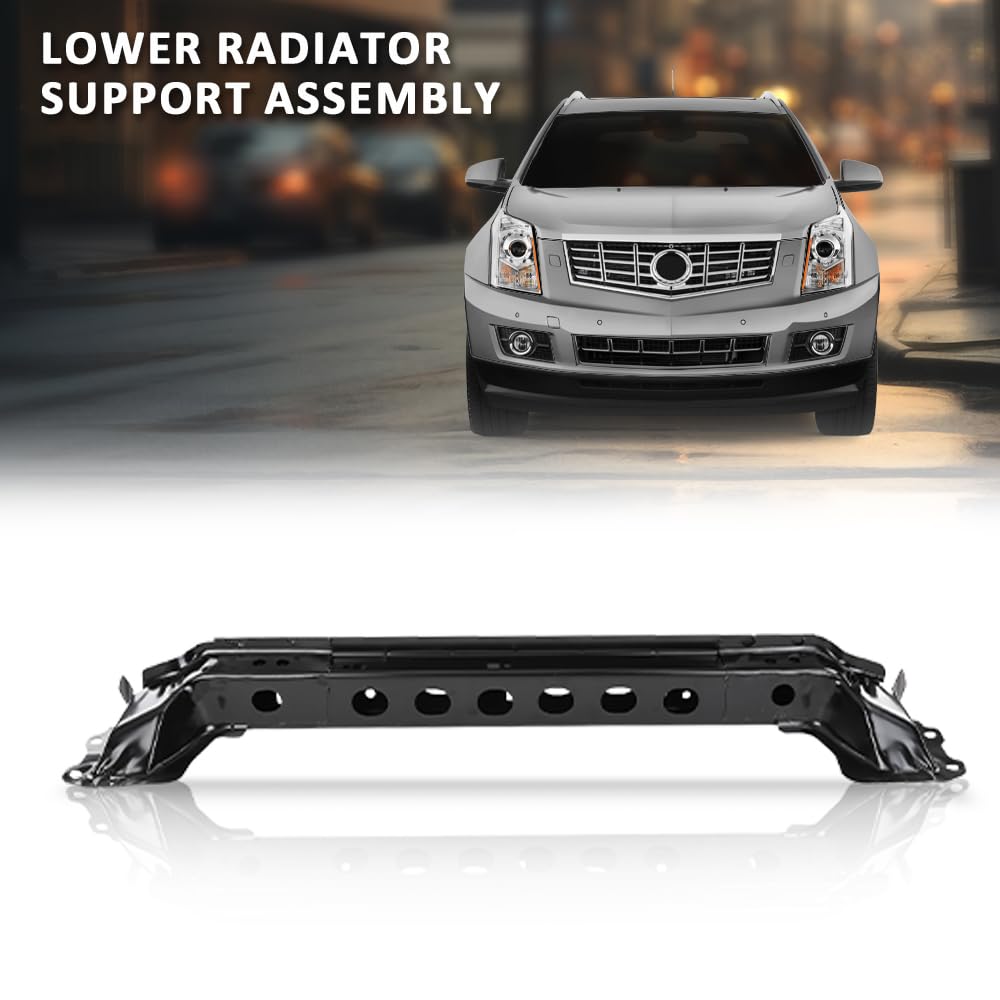 G-PLUS Radiator Support Assembly Lower Compatible with Cadillac SRX (submodel: Base, Luxury, Performance, Premium) 2010-2016 20939482, GM1225290 Black