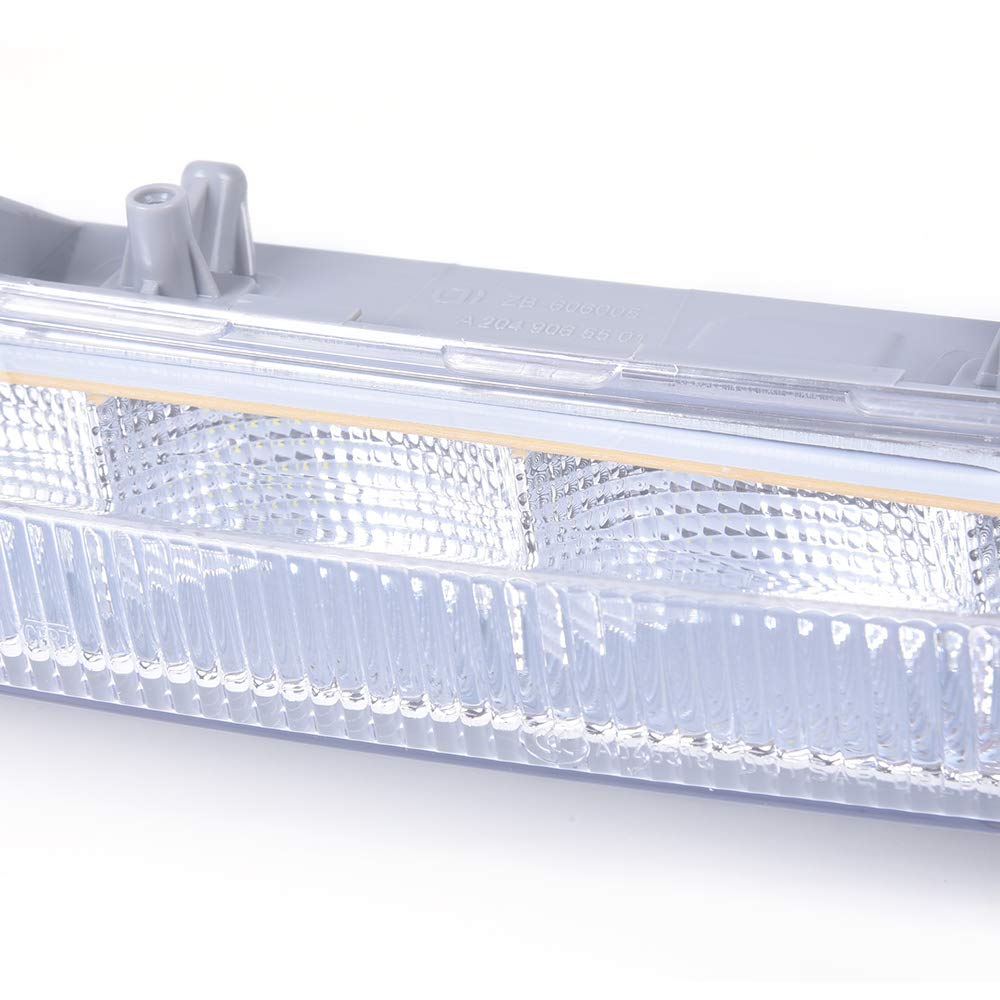 G-PLUS LED Left Front Daytime Running Light Fog Lamp Assembly Compatible with Benz W166 ML500 2013 2014 2015, Fit Benz W166 ML550 ML63AMG 2012 2013 2014 2015 2049065401, A2049065401 White