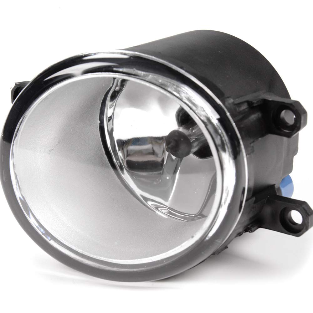 G-PLUS Front Fog Lights Assembly Compatible With 2008-2010 Toyota Highlander Clear Driving Fog Lamps W/Bulbs+Switch+Chrome Bezels Kit