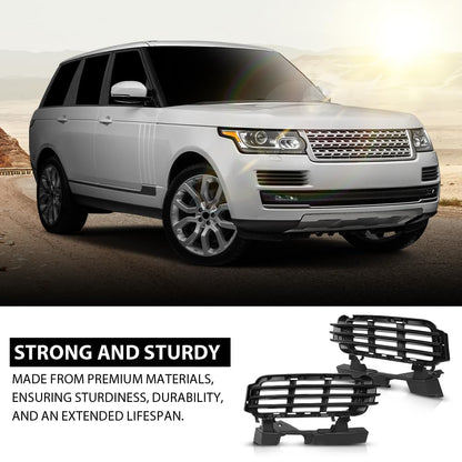 G-PLUS Front Bumper Grille Compatible with Range Rover 2013 2014 2015 2016 2017 Black Grill Insert LR046709