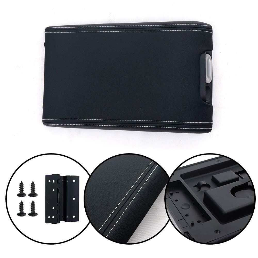 G-PLUS Center Console Arm Rest Lid Cover, Compatible with Ford F150 2009-2014/ Fit Lincoln Mark LT 2010 2011 2012 2013 2014 9L3Z-1506024-CC (Black)