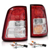 G-PLUS Tail Lights Assembly w/Bulbs Compatible with Dodge Ram 1500 2019-2023, Not Fit Ram 1500 Classic And LED Type, Left & Right Rear Brake Lamps, Red Lens, 55112988AE 55112989AE