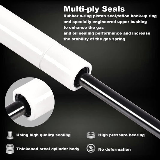 【Multi-Colored】G-PLUS Gas Strut,Lid Support,Gas Shocks,Compatible with 05-06 Chevy Suburban 1500,2500, Tahoe,GMC Yukon | Denali XL 1500/2500,Rear Door Hatch Tailgate,Hood Struts 2Pcs Matt White