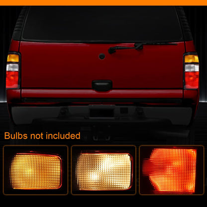 G-PLUS Tail Lights Compatible with Chevy Suburban 1500 2500/Tahoe 2000-2006,Fit GMC Yukon 2000-2006,Rear Brake Lamps Assembly w/o Bulbs,Red Lens Driver & Passenger Faros Traseros,Faros Traseros