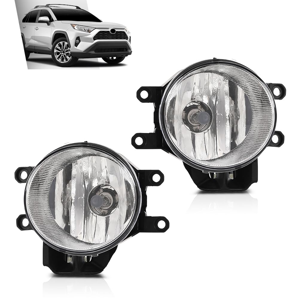 G-PLUS Front Bumper Fog Lights Lamps Left&Right Compatible with Toyota RAV4 2019-2022 8122012230