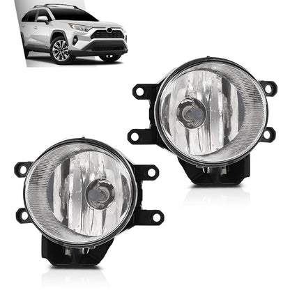 G-PLUS Front Bumper Fog Lights Lamps Left&Right Compatible with Toyota RAV4 2019-2022 8122012230