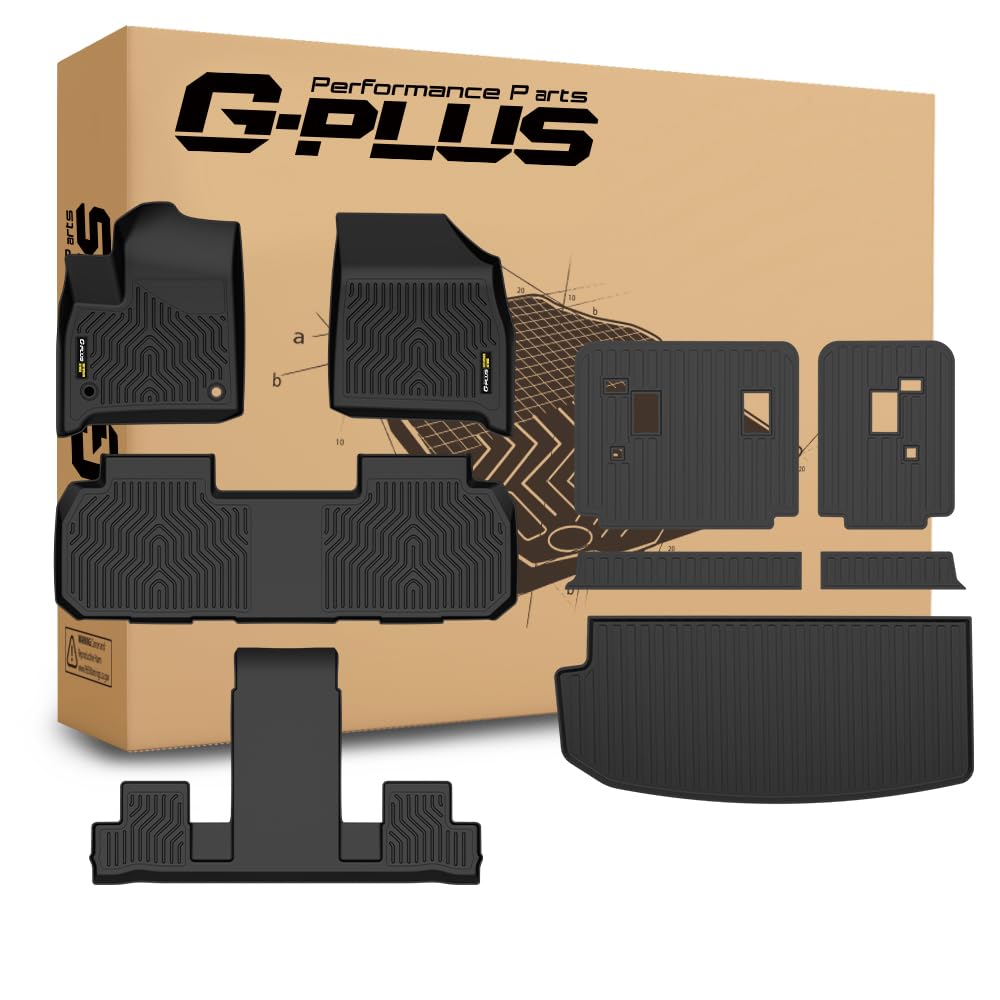 G-PLUS Floor Mats & Cargo Liner Fit Chevy Traverse 2018-2023(7 Seats Only)