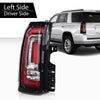 G-PLUS LED Rear Left Tail Light Assembly Fit GMC Yukon/Yukon XL (Denali, SLE, SLT) 2015-2018, Left Driver Side Rear Brake Lamp, Clear Lens Red/Black Housing, GM2800268