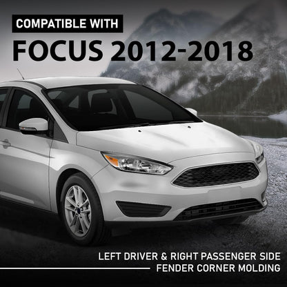 G-PLUS Pair Window Mirror Fender Corner Molding Cap Triangle, Compatible with Ford Focus 2012-2018, LH & RH Side 2PCS, CP9Z16004A, CP9Z16003A