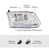 G-PLUS LED Bar Plank Headlights HEADLIGHTS | Fit Dodge Ram 1500 2500 3500 2013-2018 Projector Headlight Clear Lens Clear Housing Clear Reflector CH2503217 55277409AD Bumper Headlamps,faros delanteros Assembly