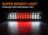 G-PLUS LED 3rd Third Brake Light Compatible with Dodge Ram 1500 2009-2017,Compatible with Dodge Ram 2500 3500 2010-2017 High Mount Dual Row Stop Cargo Lamps Clear Lens Chrome Housing