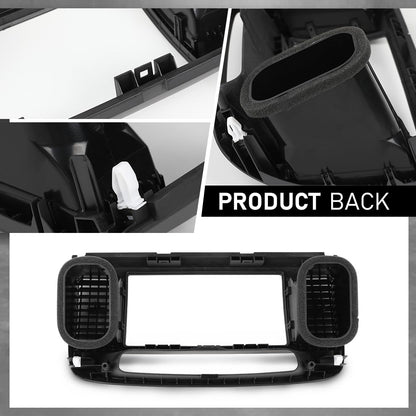 G-PLUS Center Dash Bezel Trim Compatible with Toyota Camry 2002-2006 Radio Bezel AC Air Vents Gray Dashboard Cover