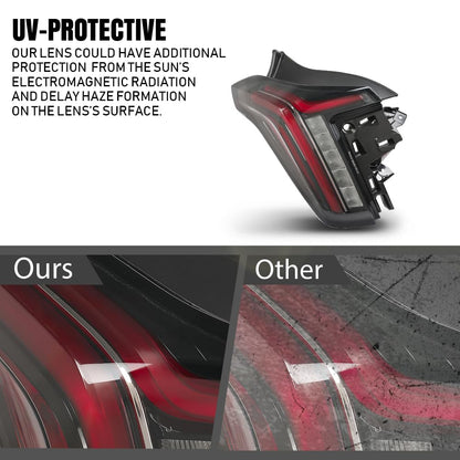 G-PLUS LED Pair Tail Light Left+Right Side Compatible with Cadillac CT5 2020 2021 2022 2023 2024 2025 85164450, 87864508 Red