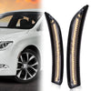G-PLUS Side Marker Light Compatible with Chrysler 200 2015 2016 2017 68206450AA 68206449AA CH2551131 CH2550131 Front Left and Right Side Markers Corner Lamp Parking Light Cornerlight Smoked