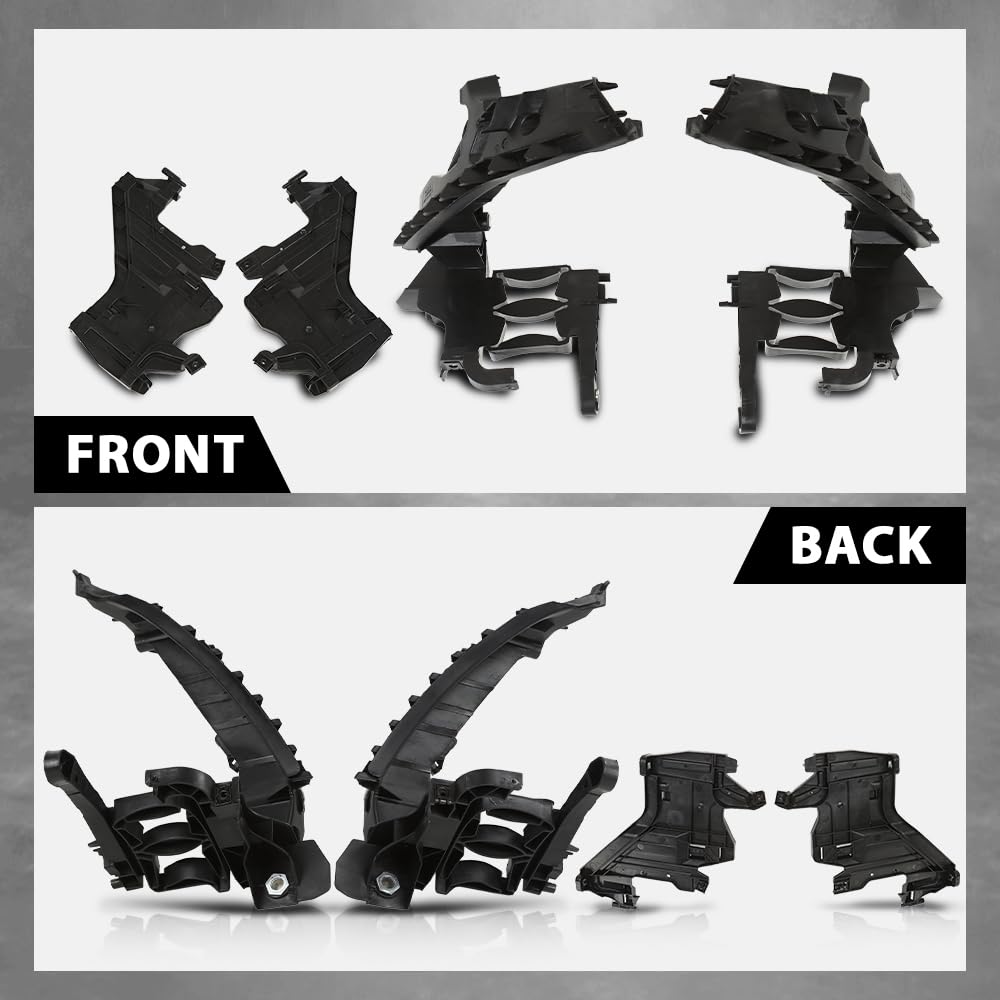 G-PLUS Headlight Mount Bracket Support + Base Plate 4PCS Kit Compatible with Audi A4 / S4 B8 2008-2012 ,Compatible with Audi A4 Allroad 2010-2012