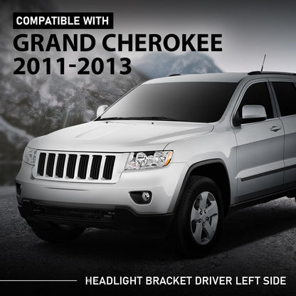 G-PLUS Headlight Headlamp Bracket Driver Side Compatible with Jeep Grand Cherokee 2011-2013 5156135AA, CH2508106