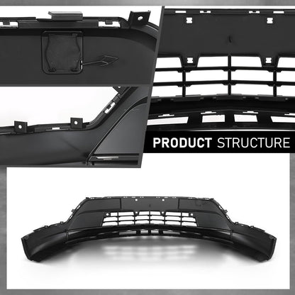 G-PLUS Bumper Cover Front Lower Compatible with Cadillac XT4 2019-2023 With Sensor Holes Black