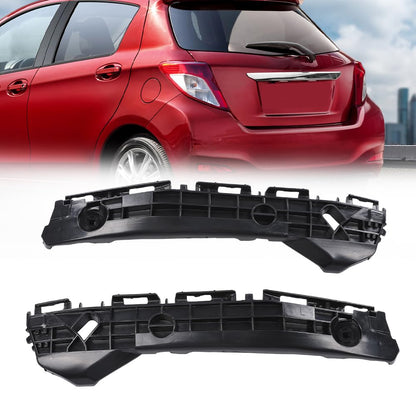 G-PLUS Rear Bumper Retainer Bumper Support Bracket Left & Right Side Compatible with Toyota Yaris CE L LE SE 2012-2014 5257552171, TO1133120, 5257652151, TO1132120 Set of 2