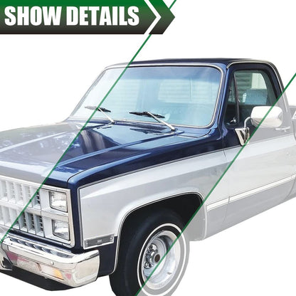 G-PLUS Front Side Marker Lights Assembly Compatible With 1981-1991 Chevy Blazer/GMC Jimmy C/K R Pickup,915557,915558,GM2550115,GM2551107 Side Chrome Bezel Marker Lamps Pair (Smoky Lens)