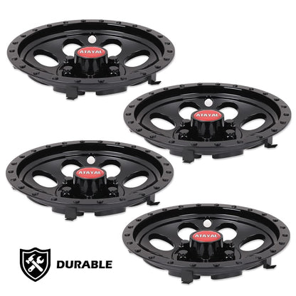 G-PLUS 10" Black Wheel Cover Hub Caps Compatible with EZGO Club Car and Yamaha Golf Cart Hubcaps Set of 4
