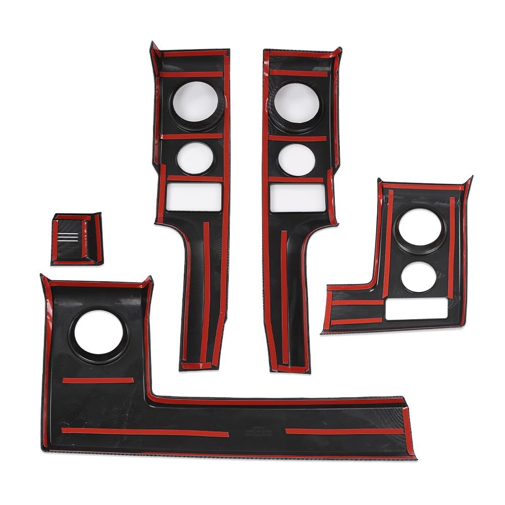 G-PLUS Center Console Dashboard Panel Cover Trim Bezels Compatible with Ford F150 2009-2014 Black Carbon Fiber