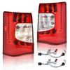G-PLUS LED Rear Tail Lights Lamps Left & Right w/Bulbs Compatible with Chrysler Town & Country 2011-2016 CH2800198, CH2801198,5182531AE, 5182530AE
