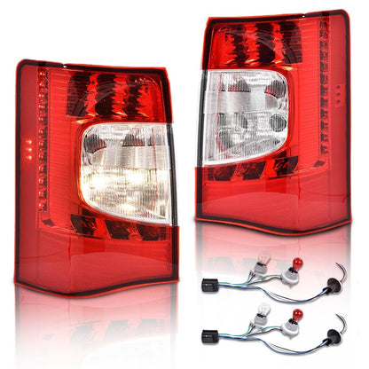 G-PLUS LED Rear Tail Lights Lamps Left & Right w/Bulbs Compatible with Chrysler Town & Country 2011-2016 CH2800198, CH2801198,5182531AE, 5182530AE
